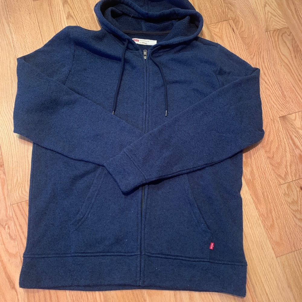 Men’s Large Navy Blue Levi Strauss Zip up Hoodie